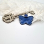 Preview: Taschenanhänger / Taschenbaumler Schmetterling blau/gelb
